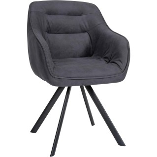 Silla de Confidente CLODIS en Tela color Negro