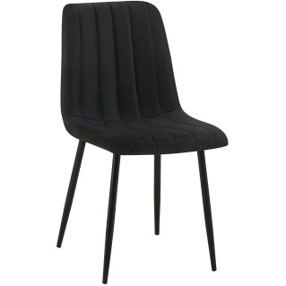 Silla de Confidente DAITONA, Moderna y elegante, en Tela color Negro