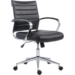 Silla de Oficina EVERY en Piel Sintética color Negro