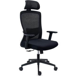 Silla de Oficina NOTE PRO, Reposacabezas, Negro