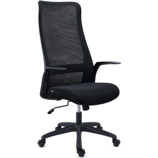 Silla de Oficina SIERRA, Soporte Lumbar, en Malla, Negro