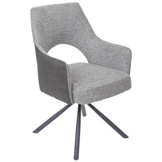 Silla de Confidente Giratoria ANNIE en Tela color Marrón