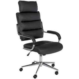 Silla de Oficina SALEM, comodidad y diseño original, en Piel, Color Negro