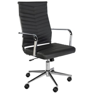 Silla de Oficina KOBE en Piel color Negro