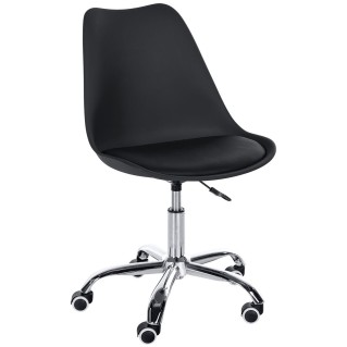 Silla de Oficina BAVIERA en Piel color Negro