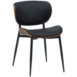 Silla de Confidente BRONSON, cómoda y elegante, color negro