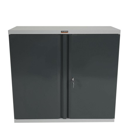 Armario archivador CARIN 2 PUERTAS 84x92x37 cm, gran capacidad y máxima robustez, color gris antracita