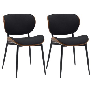 Silla de Confidente BRONSON, cómoda y elegante, color negro