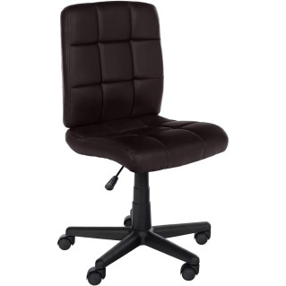 Silla de oficina BENDER, grueso acolchado, en piel color negro