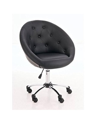 Sillón de oficina KIMI, gran respaldo acolchado en Negro