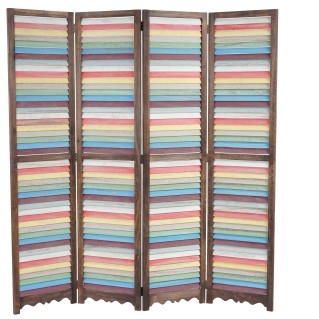 Biombo GERD, 170x160x2cm, estructura de madera multicolor
