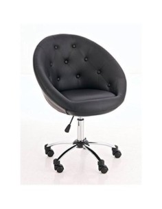 Sillón de oficina KIMI, gran respaldo acolchado en Negro 2