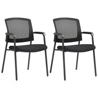Lote de 2 Sillas de Confidente CARTER color Negro