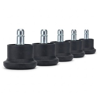 5x Tapones Para Silla de Oficina PAD 10, Eje 11mm, color Negro