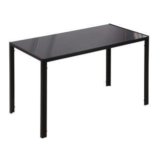 Mesa para Oficina MAPUTO, 120x60x75 cm, Vidrio Templado Negro