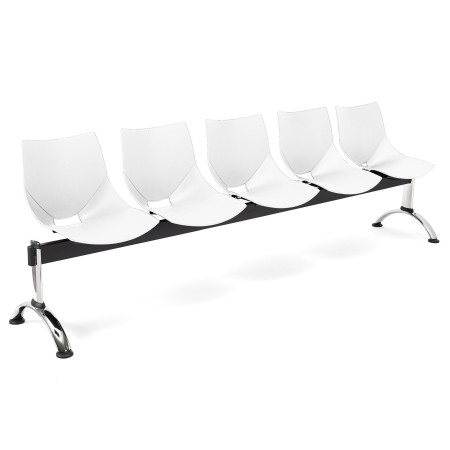 Bancada para recepción 5 asientos AMIR, blanco