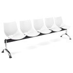Bancada para recepción 5 asientos AMIR, blanco