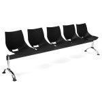 Bancada para recepción 5 asientos AMIR, negro