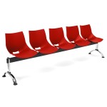 Bancada para recepción 5 asientos AMIR, rojo