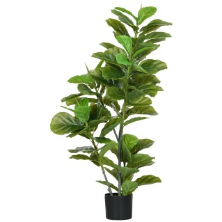 Planta de Oficina STAISY, Altura 110 cm, Ficus Artificial con Maceta Incluida.