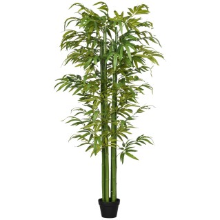 Planta de Oficina IRIS, Bambú Artificial con Maceta Incluida
