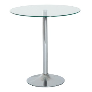 Mesa de Reuniones OBA, Dimensiones Ø70x74,5 cm, color Gris Cromado