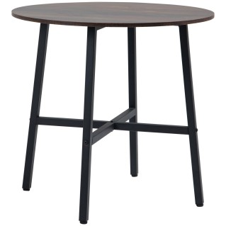 Mesa de Reuniones ROGA, Estructura Metálica, Superficie de Madera color Nogal Rústico