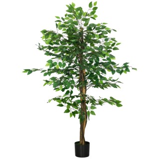 Planta de Oficina VIRA, Altura 150 cm, Ficus Artificial con Maceta Incluida