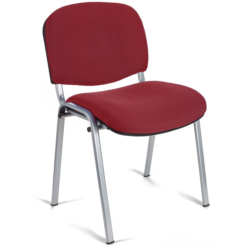 Silla de Confidente MOBY BASE, Color Negro y Patas Grises