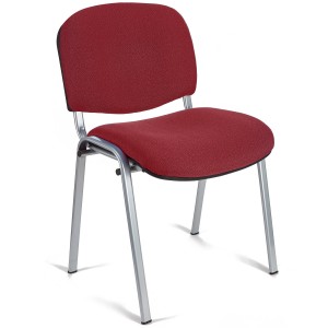 Silla de Confidente MOBY BASE, Color Negro y Patas Grises