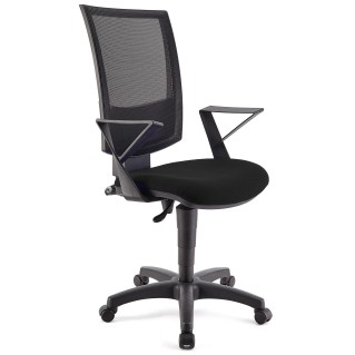 Silla de oficina PANDORA, respaldo ajustable, color negro
