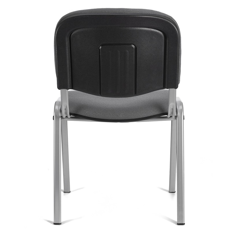 Silla de Confidente MOBY BASE, Color Negro y Patas Grises