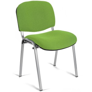 Silla de Confidente MOBY BASE, Color Negro y Patas Grises