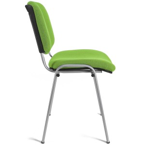 Silla de Confidente MOBY BASE, Color Negro y Patas Grises