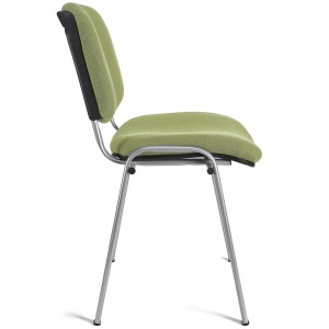 Silla de Confidente MOBY BASE, Color Negro y Patas Grises