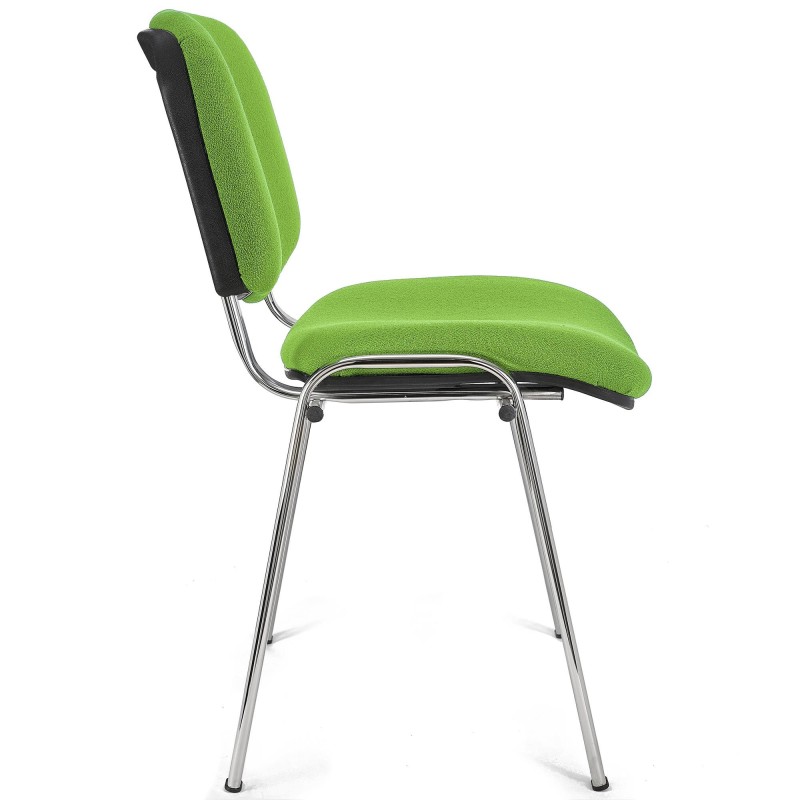 Silla de confidente MOBY BASE, negra con patas cromadas