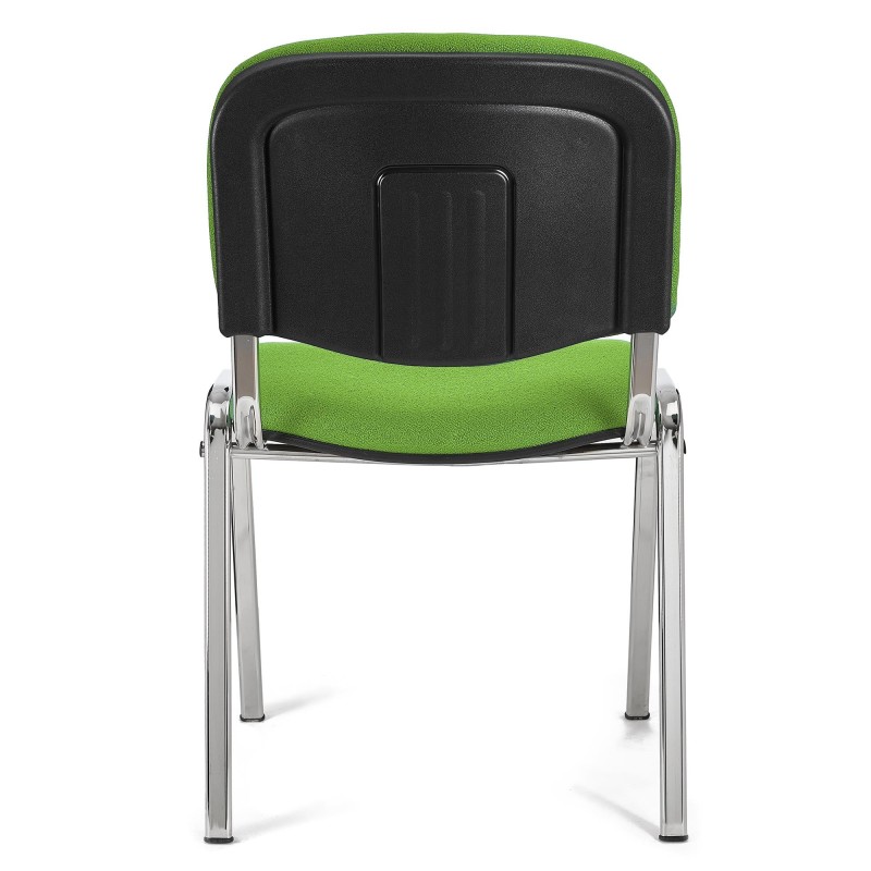 Silla de confidente MOBY BASE, negra con patas cromadas