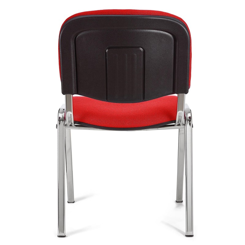 Silla de confidente MOBY BASE, negra con patas cromadas