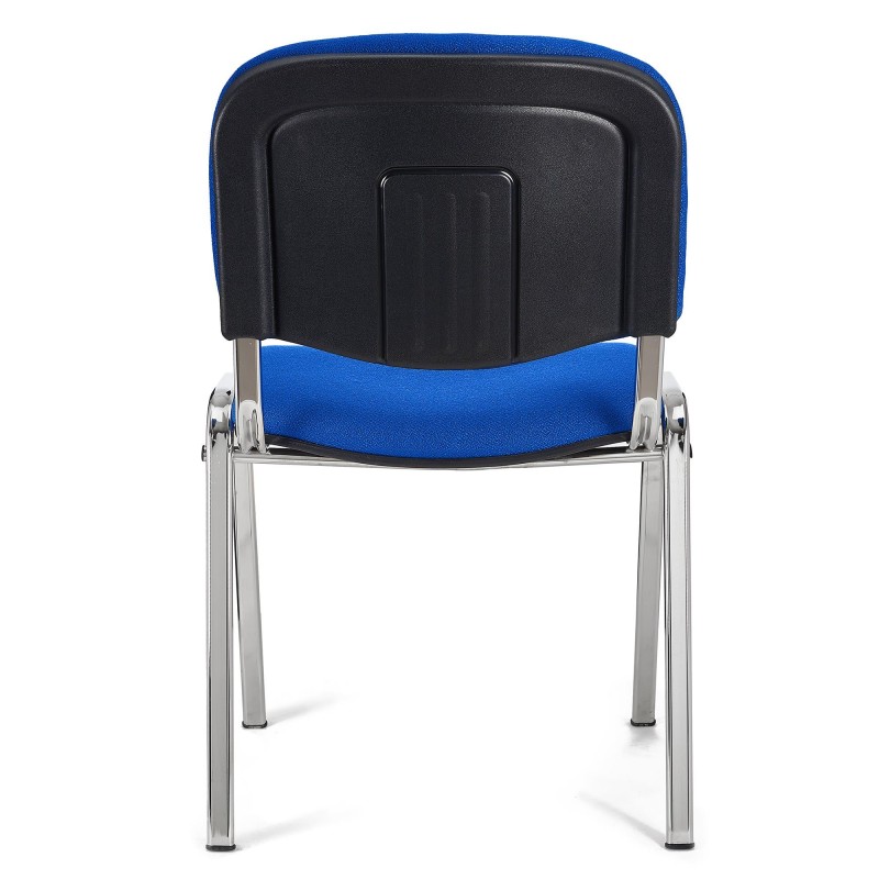 Silla de confidente MOBY BASE, negra con patas cromadas