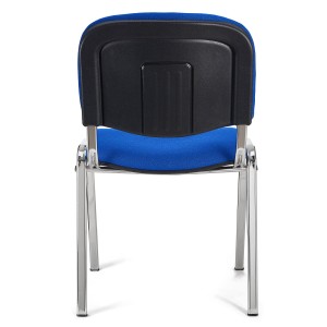 Silla de confidente MOBY BASE, negra con patas cromadas