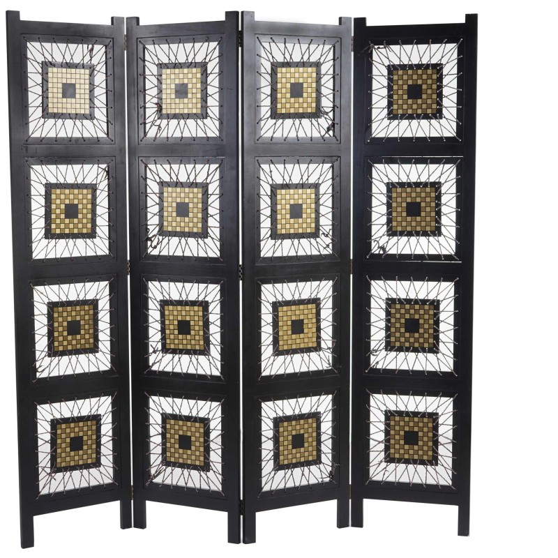 Biombo ELIN, 170x160x2cm, estructura de madera y precioso diseño