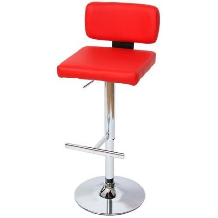 Taburete de diseño VIGO uso 4h, en polipiel roja 2