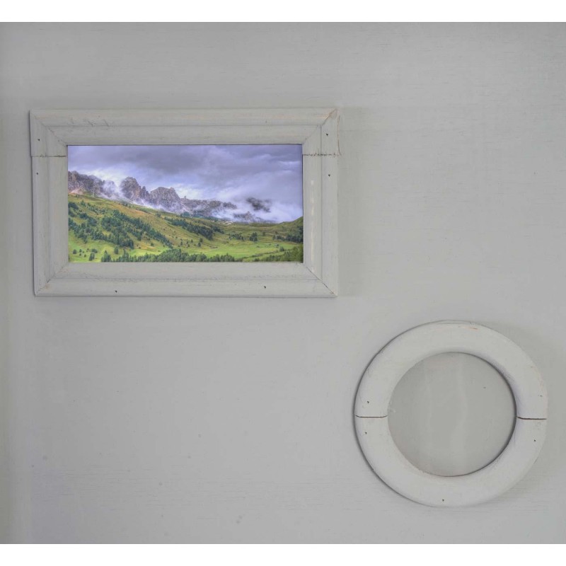 Biombo BROR, 170x160x2cm, estructura de madera con espacios para colocar fotografías