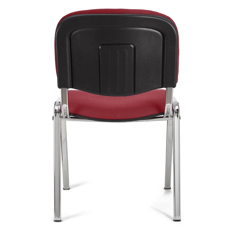 Lote 5 sillas de confidente MOBY BASE en negro y patas cromadas