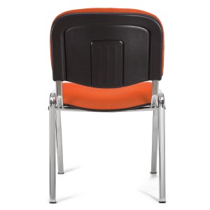 Lote 5 sillas de confidente MOBY BASE en negro y patas cromadas