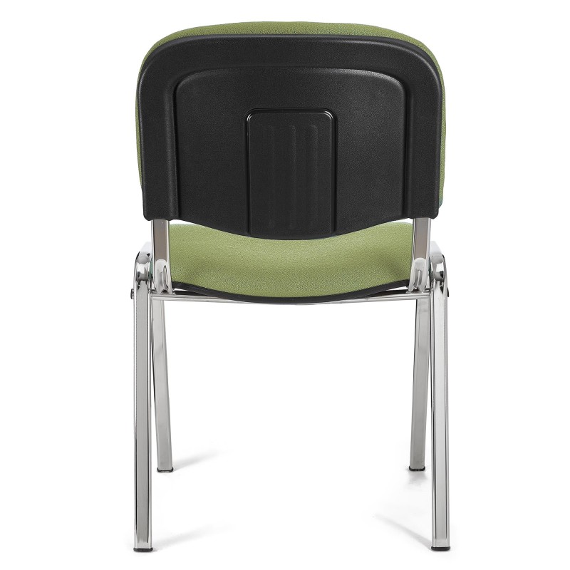 Lote 5 sillas de confidente MOBY BASE en negro y patas cromadas