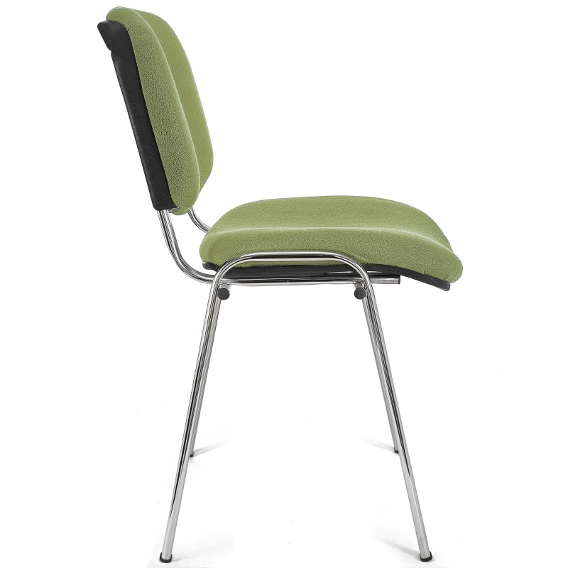 Lote 5 sillas de confidente MOBY BASE en negro y patas cromadas