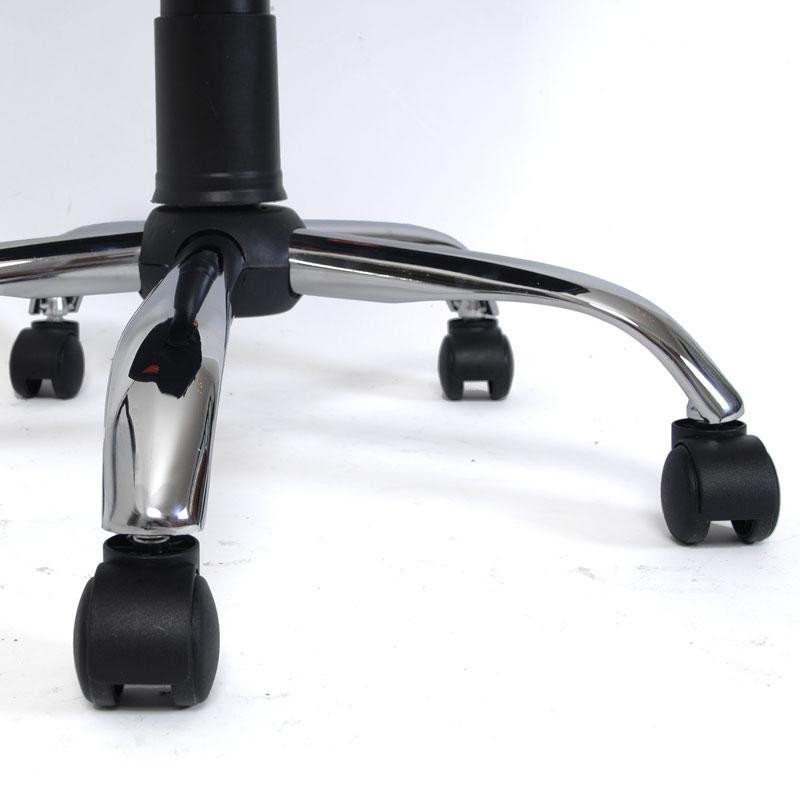 Sillón de oficina ISORA en piel acolchada, negro