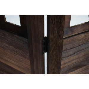 Biombo 4 paneles FOLKE en Madera color Marrón