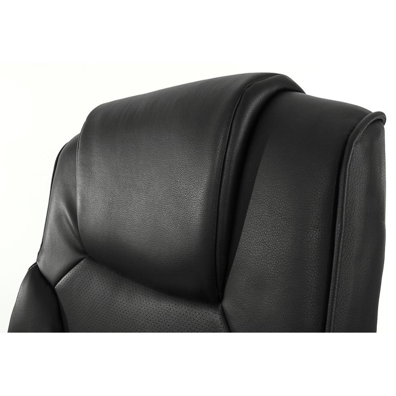 Silla de despacho CONIL en piel negra, basculante, acolchado